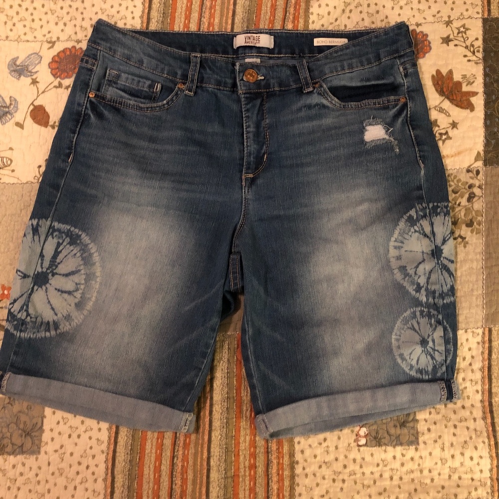 Denim BOHO Bermuda shorts